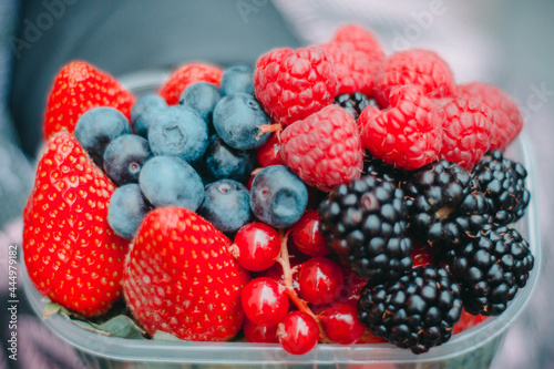 fresh fruits - berries  strawberries  red berries  blueberries  cherry  blackberry