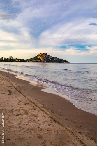 Suan Son Pradipat Beach at sunset in Prachuap Khiri Khan, Thailand