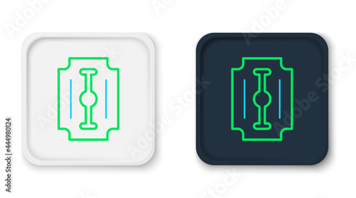 Line Blade razor icon isolated on white background. Colorful outline concept. Vector