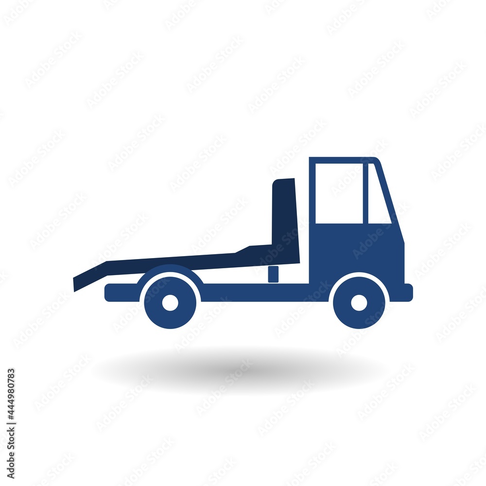 Tow truck icon with shadow Tow truck icon with shadow