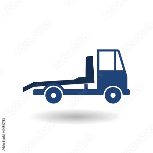 Tow truck icon with shadow