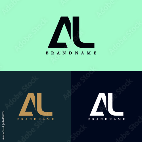 Creative Modern AL Letters icon vector Illustration
