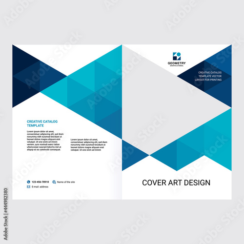 Cover design for presentations and advertising, creative layout of booklet cover, catalog, flyer, fashionable background for text and photo