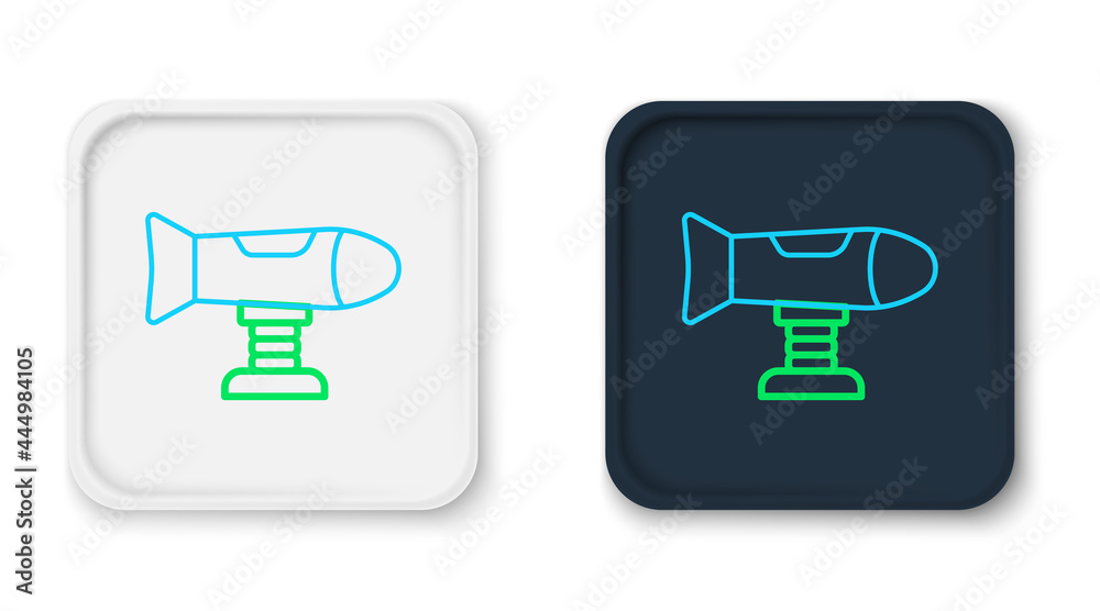 Line Swing plane on the playground icon isolated on white background. Childrens carousel with plane. Amusement icon. Colorful outline concept. Vector Line Swing plane on the playground icon isolated on white background. Childrens carousel with plane. Amusement icon. Colorful outline concept. Vector