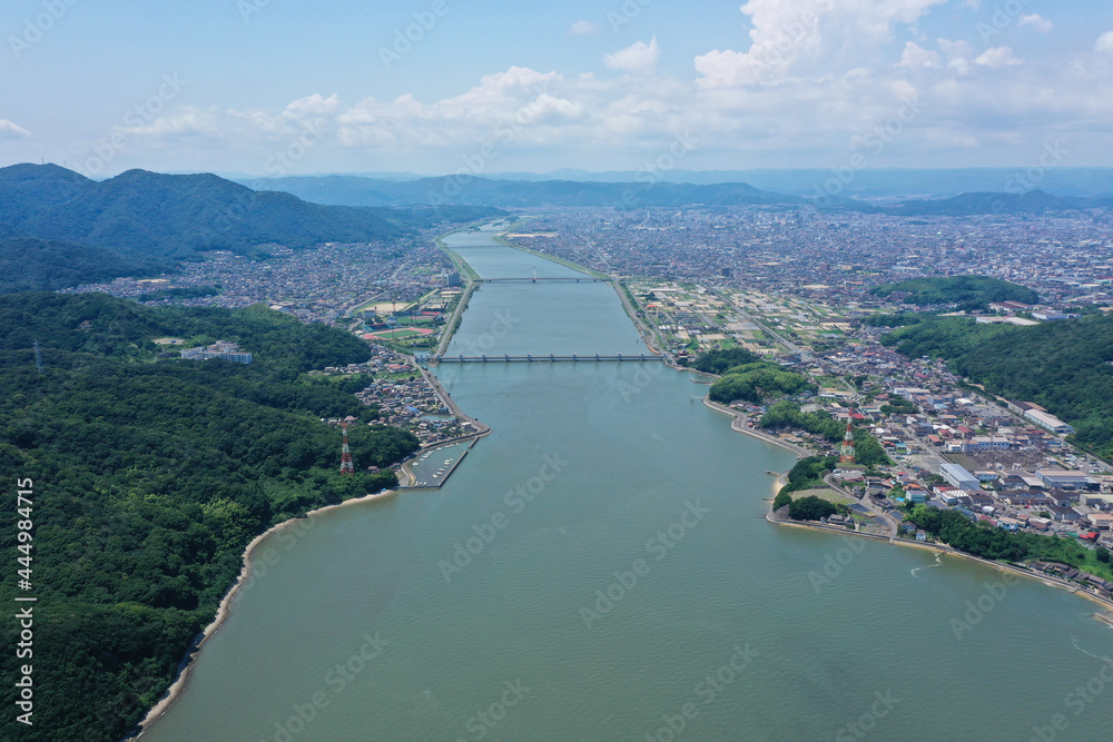 広島県福山市 芦田川河口の風景 広島県福山市 芦田川河口の風景