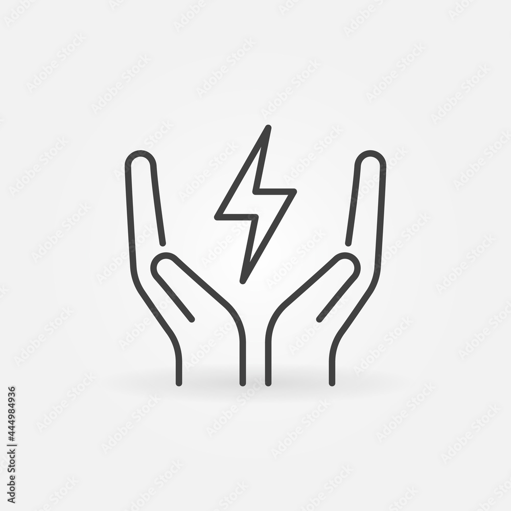 Save Energy vector concept icon in outline style