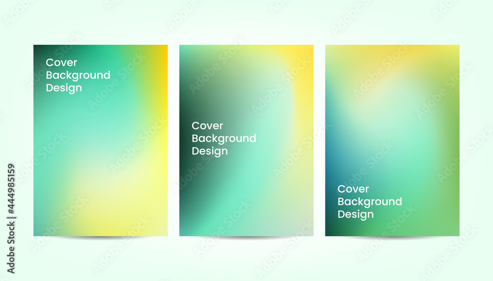 Fototapeta premium Yellow and green dynamic abstract gradient color cover background design.