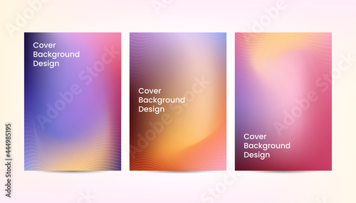Dynamic abstract gradient colorful cover background design.