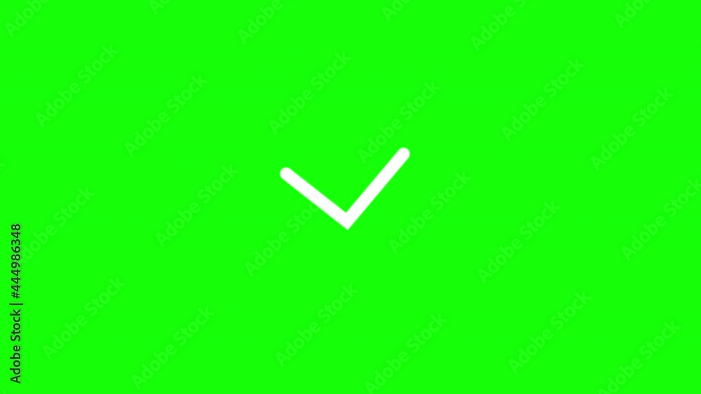 Animation of Check Mark Sign. 4k Motion Graphics. Sign on Green Screen and Chroma Key Background Animation of Check Mark Sign. 4k Motion Graphics. Sign on Green Screen and Chroma Key Background
