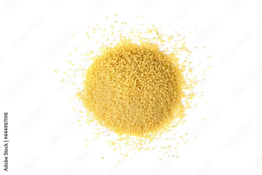 Dry couscous isolated on white background. Dry couscous isolated on white background.