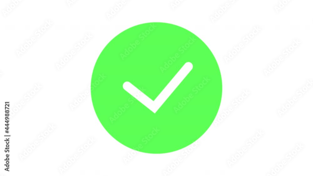 Animation of Check Mark Sign. 4k Motion Graphics. Sign on White Background Animation of Check Mark Sign. 4k Motion Graphics. Sign on White Background