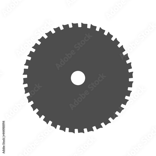 Metal disk for cutting hard materials for a saw on a white background.