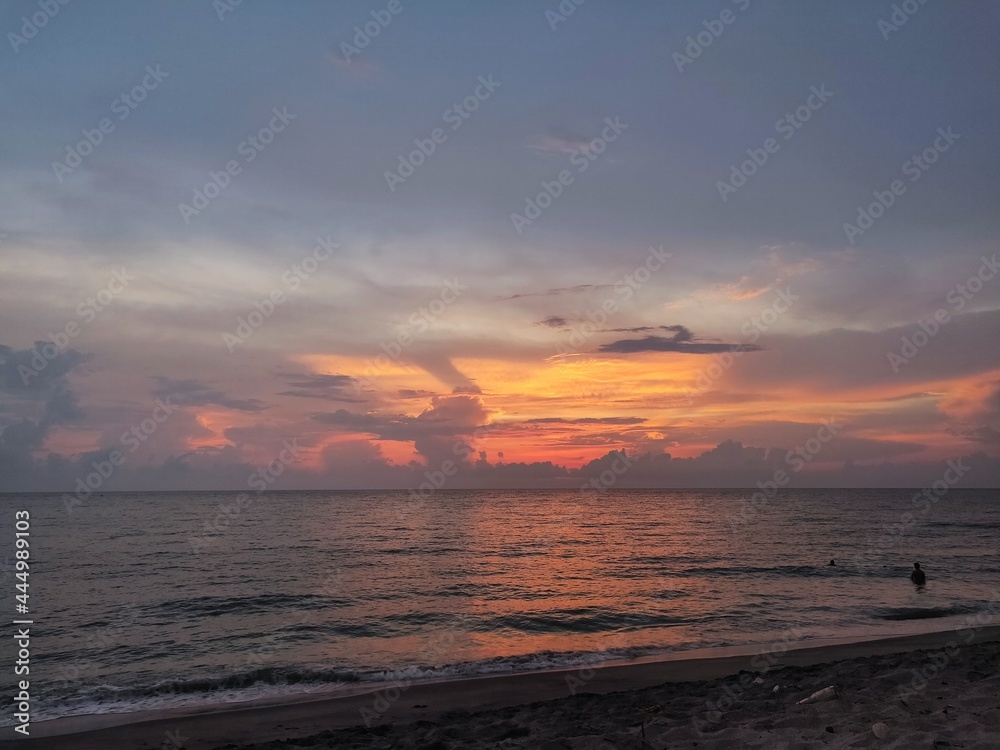 sunset on the beach