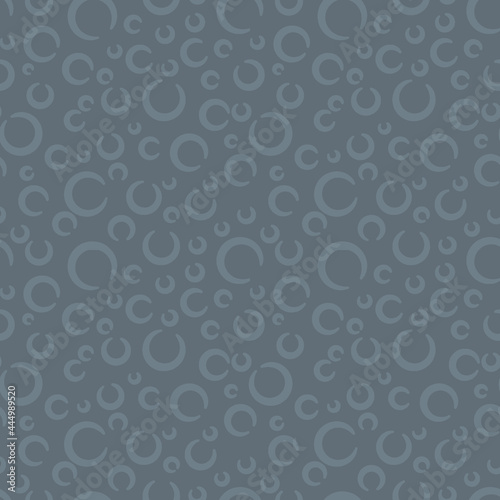 dusty blue chambray enso circles primitive seamless pattern. vector illustration for background, bed linen fabric, wrapping paper, scrapbooking