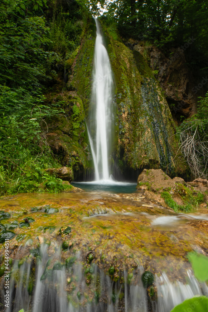 Fototapeta premium waterfall in the forest. Vadu Crisului waterfall, Bihor, Romania