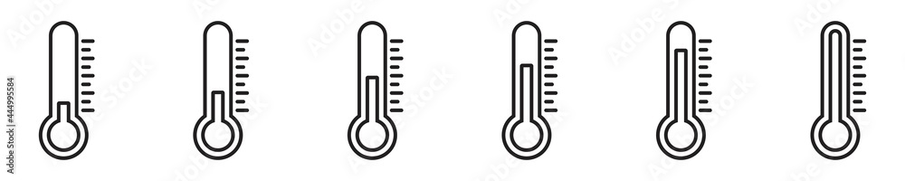 Thermameter Sign Thermometer icon set. temperature symbol, temperature sign. vector ...