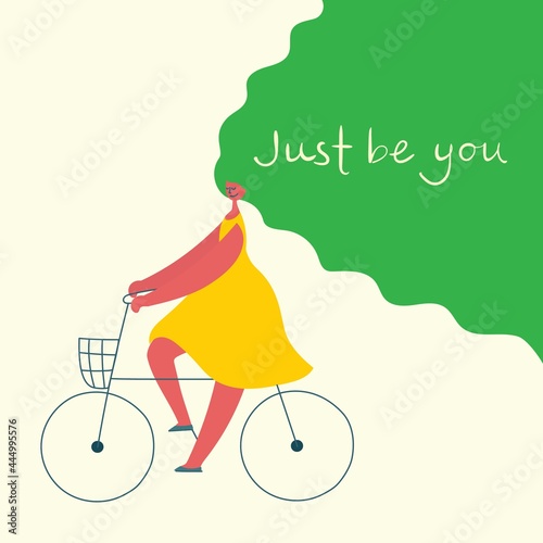 Just be you. Love yourself. Vector lifestyle concept card with text don t forget to love yourself.