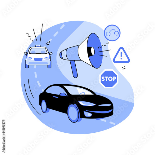 Traffic crime abstract concept vector illustration.
