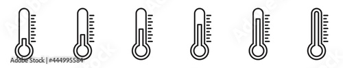 Thermometer icon set. temperature symbol, temperature sign. vector illustration
