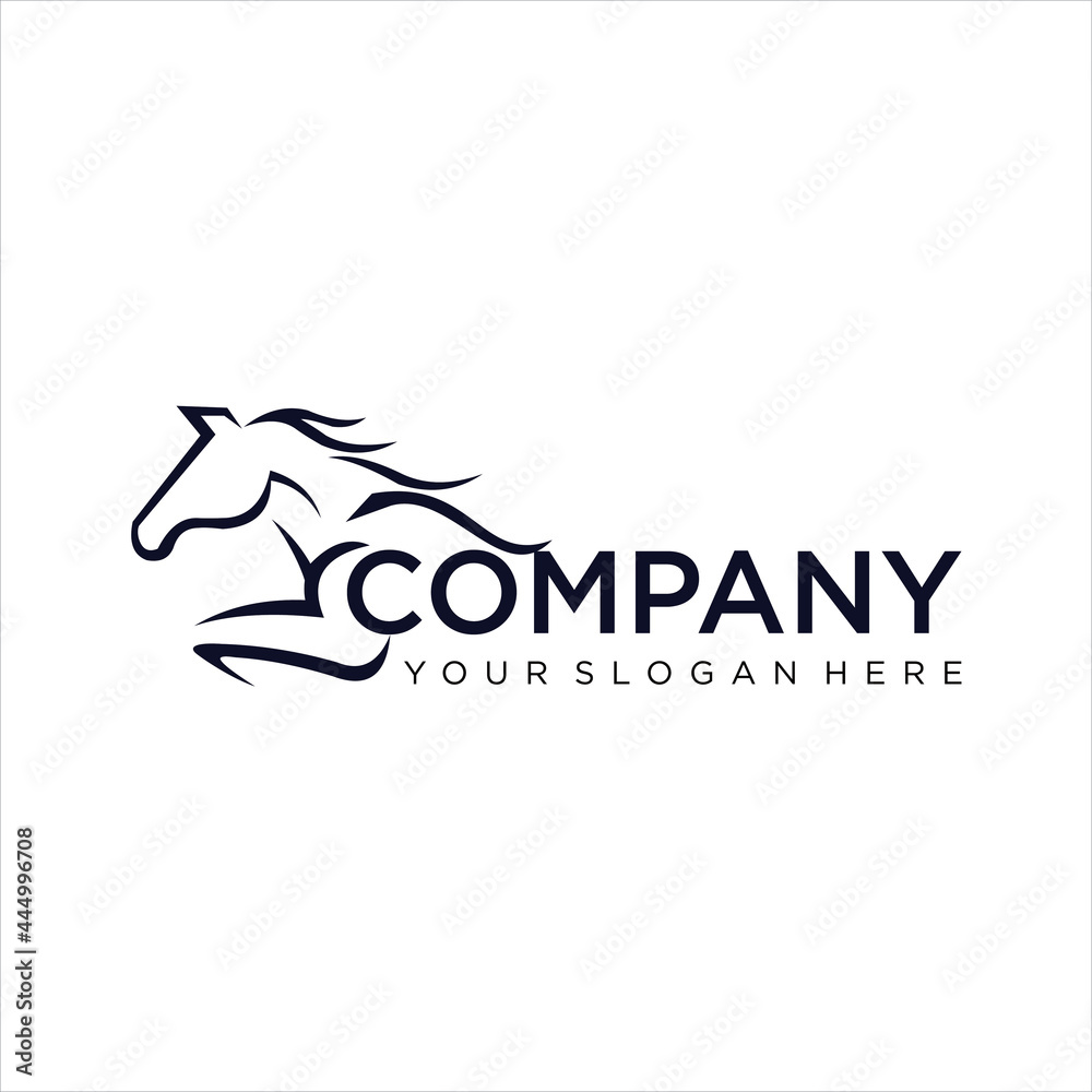 Fototapeta creative simple design logo horse abstract