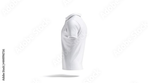 Blank white man polo-shirt mockup, looped rotation