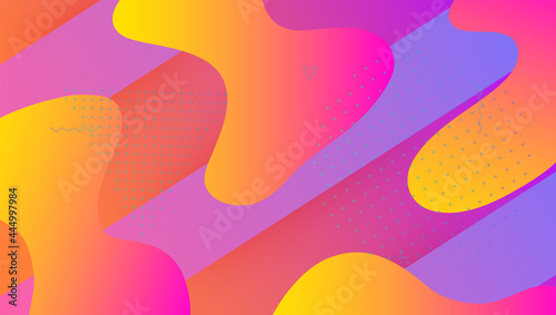 Minimal Shape. Creative Geometry. Rainbow Shapes. Flat Landing Page. Blue Graphic Layout. Art Futuristic Cover. Fluid Poster. Bright Paper. Violet Minimal Shape