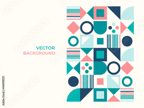 Abstract background with memphis style concept. Vector illustration for business report, company profil, trendy design. Abstract geometric memphis templates. Universal cover Designs for Annual report