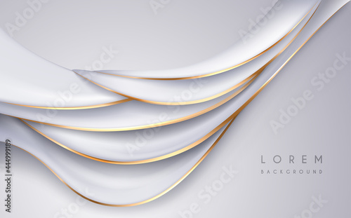 White and gold textile background