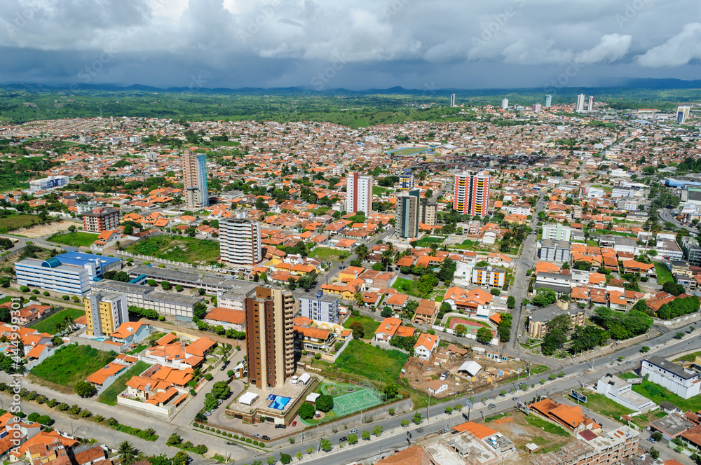 Aerial view of the city of Campina Grande, Paraiba, Brazil on May 30, 2009.