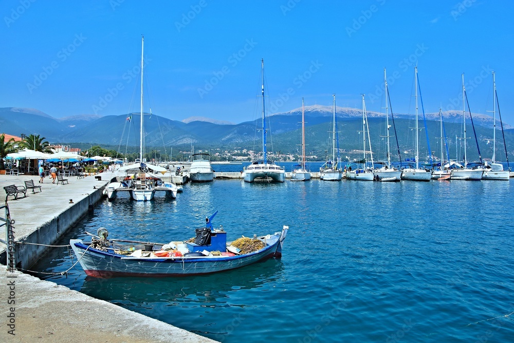 Greece, the island of Kefallonia - a view of the harbor in Sami