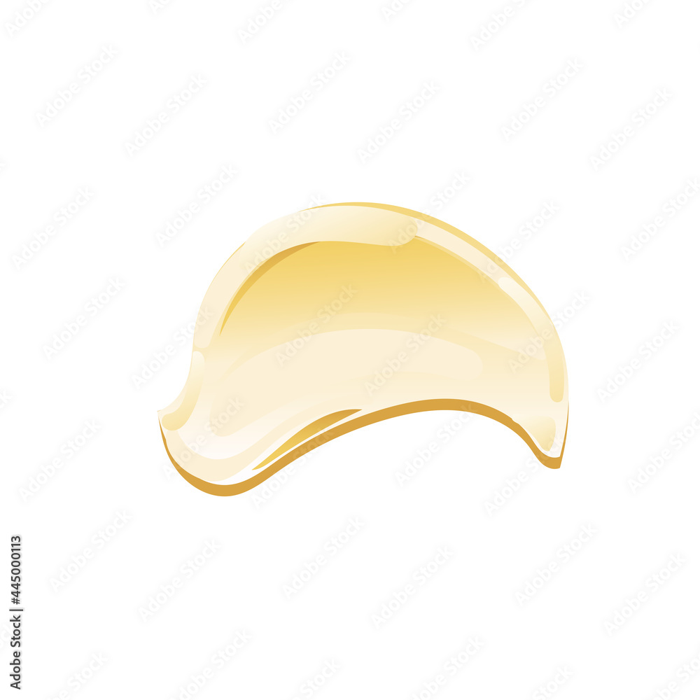 Fototapeta premium Mayonnaise or yoghurt drop, splash or stain. Vector illustration in cartoon flat style.