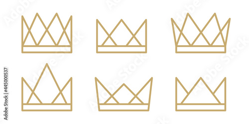 Foto Crown geometric set icon logo vector illustration.