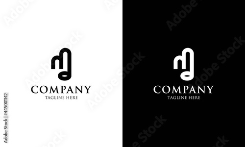 M logogram, for M font in your name logo with music theme
