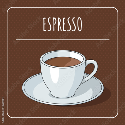 A cup of espresso. Vector illustration