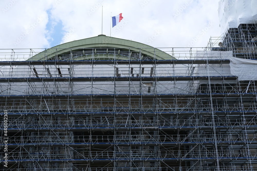 The renovation of Grand Palais. Paris summer 2021, France.