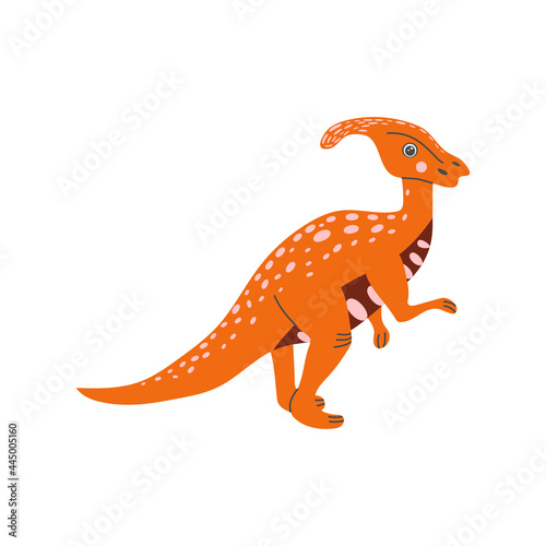 Cute funny dinosaurs isolated on white background.