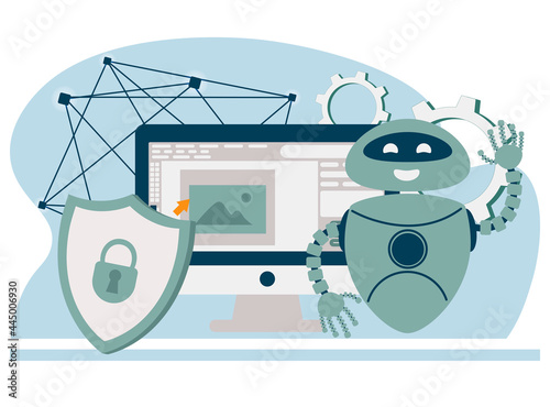 Antivirus software development. Malware, computer virus and spyware, industrial cybersecurity, cybersecurity risk management metaphors. Vector isolated concept metaphor illustrations