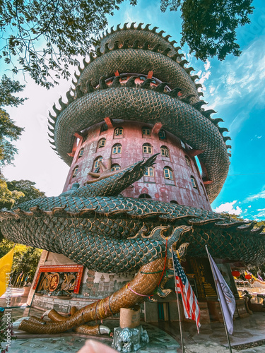 Dragon temple Wat Samphran in Nakhon Pathom, Thailand photo