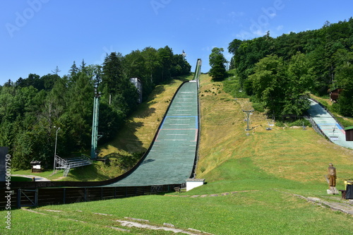 ski jump in town Frenstat po Radhostem in Czech republic photo