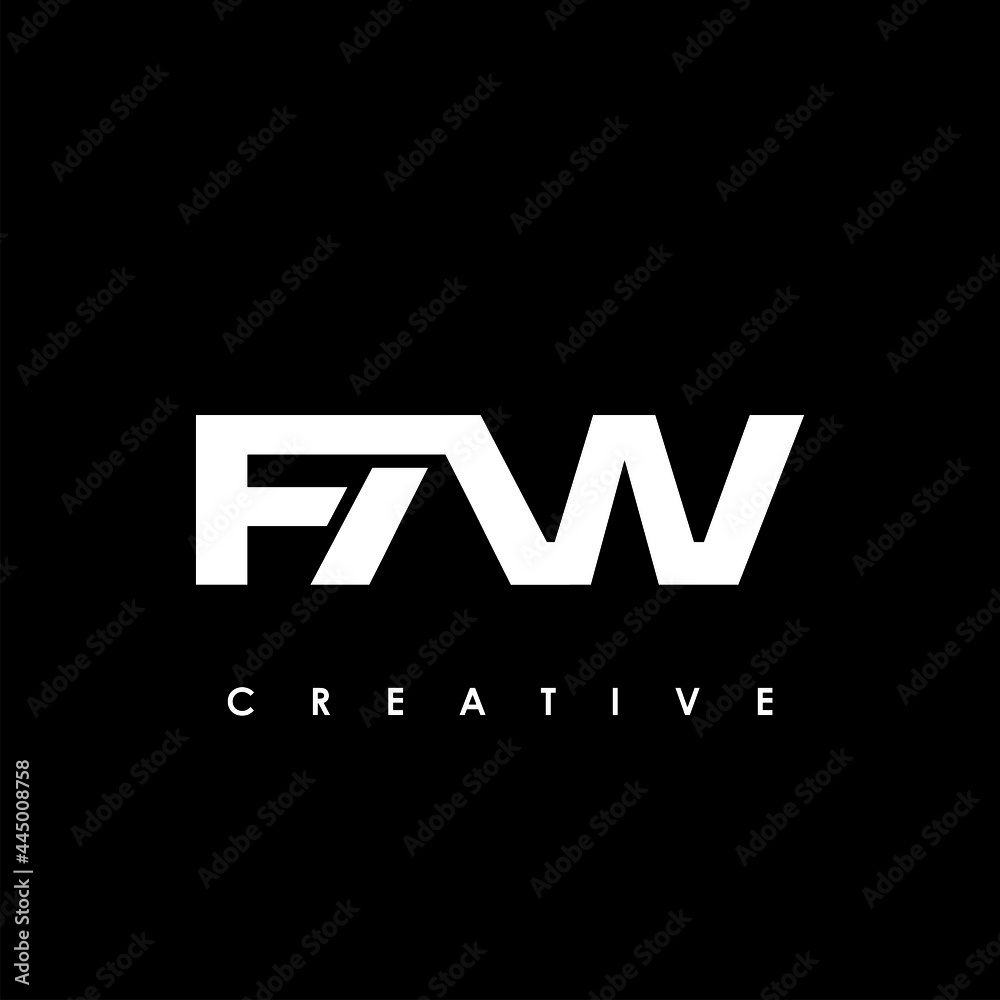 FAW Letter Initial Logo Design Template Vector Illustration