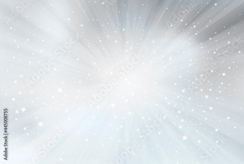 Vector gray, sparkling background with rays, lights and stars. Gray abstract background.