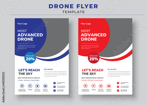 Drone Flyer Template, Drone Services Business Flyer, Drone Rent Flyer