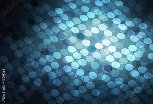 Dark BLUE vector texture with disks.