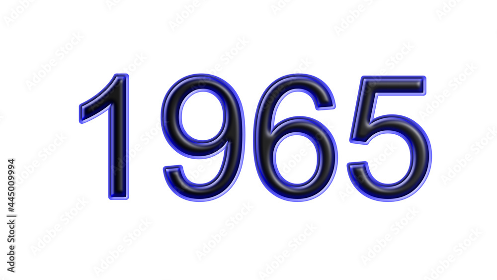 blue 1965 number 3d effect white background blue 1965 number 3d effect white background