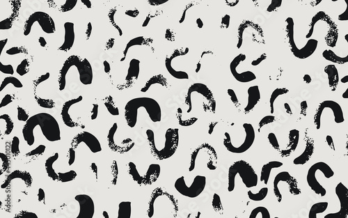 Seamless organic grunge pattern. Abstract background with brush strokes. Hand drawn texture. Modern graphic design.