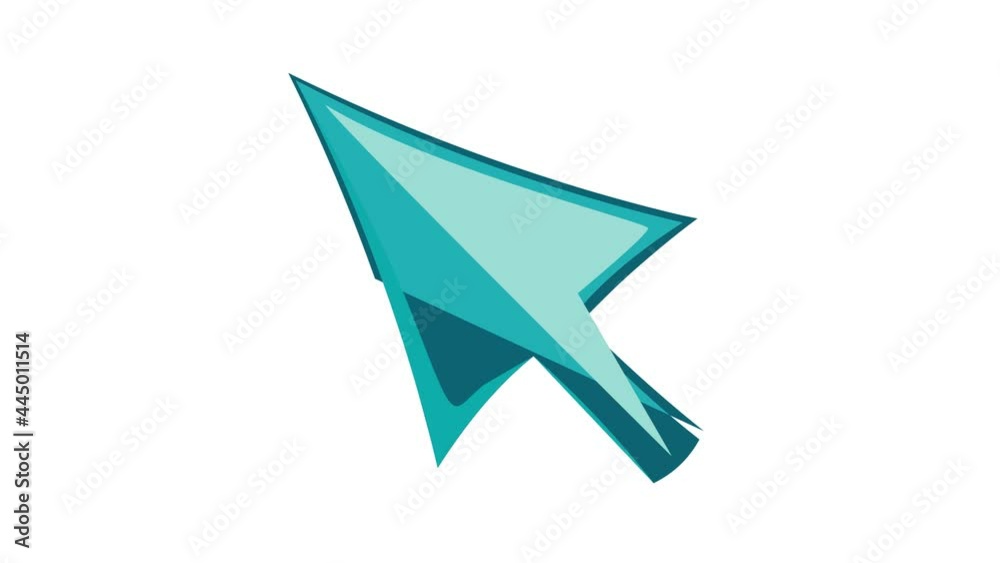 Blue mouse arrow icon animation cartoon best object isolated on white background Blue mouse arrow icon animation cartoon best object isolated on white background