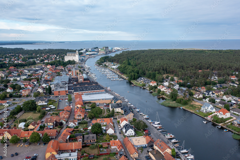 Aerial view of Åhus, Skåne