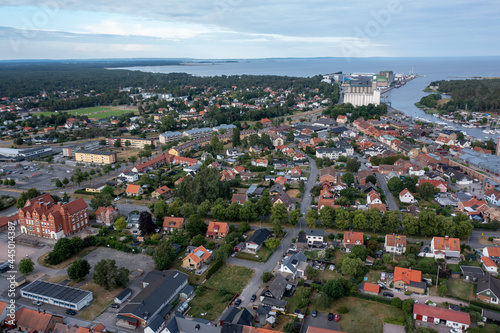  Aerial view of Åhus, Skåne