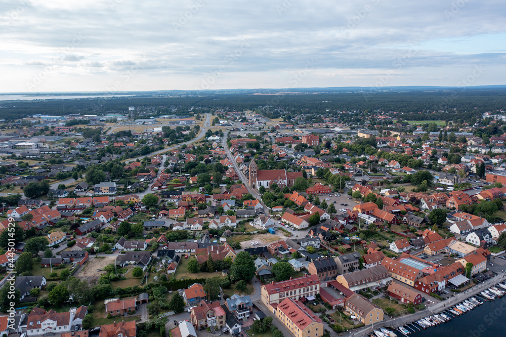 	
Aerial view of Åhus, Skåne