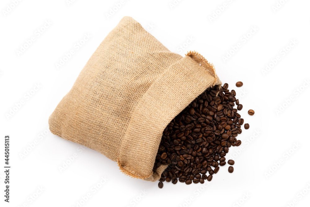Coffee bag isolated on white background Coffee bag isolated on white background